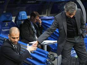 Pep Guardiola in José Mourinho