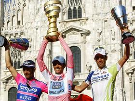 Michele Scarponi, Alberto Contador in Vincenzo Nibali