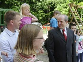 Minister za delo Ivan Svetlik in družine