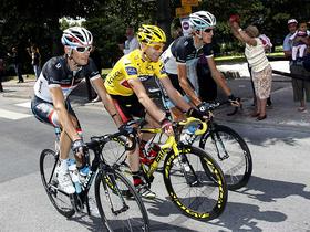 Fränk Schleck, Cadel Evans in Andy Schleck