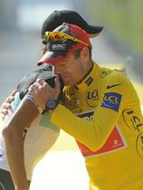 Andy Schleck in Cadel Evans