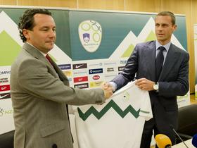 Slaviša Stojanović in Aleksander Čeferin