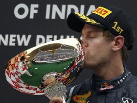 Sebastian Vettel, zmagovalec prve VN Indije