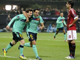 Lionel Messi in Xavi