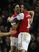 Robin van Persie in Mikel Arteta