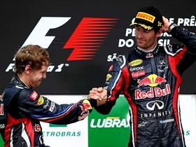 Sebastian Vettel in Mark Webber