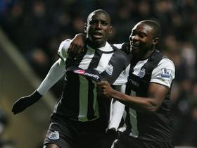 Demba Ba in Shola Ameobi