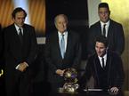 Michel Platini, Sepp Blatter, Ronaldo in Lionel Messi