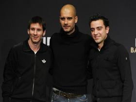 Lionel Messi, Pep Guardiola, Xavi Hernandez