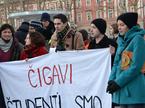 Protest zaradi ukinitev štipendij tujim študentom