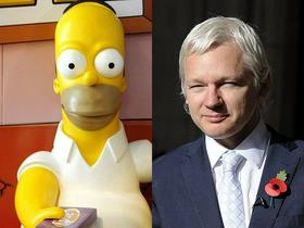 Homer Simpson in Julian Assange