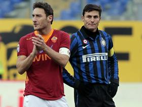 Francesco Totti in Javier Zanetti