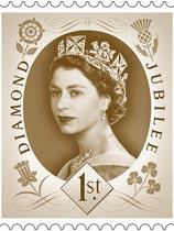 Elizabeta II, poštna znamka ob diamantnem jubileju