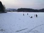Šmartinsko jezero je zaledenelo
