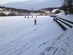 Šmartinsko jezero je zaledenelo