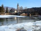 Zaledenelo Bohinjsko jezero