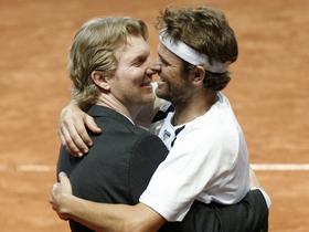 Jim Courier in Mardy Fish