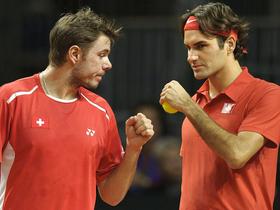 Stanislas Wawrinka in Roger Federer