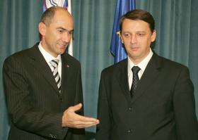 Janez Janša in Anton Rop