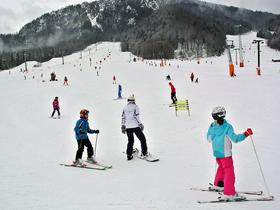 Kranjska Gora, smučišče, smučarji