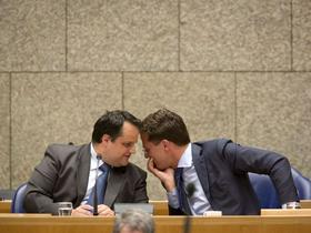 Finančni minister Jan Kees de Jager in premier Mark Rutte