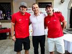 Anže Kopitar, Jure Košir in Justin Williams