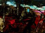 Ronnan Barrot, Prišli bomo po vas, 2009, olje na platnu, 500 x 300 cm, z dovoljenjem Galerie Claude Bernard, Pariz