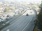 Vrhniški avtocestnii klanec ob 9.15.