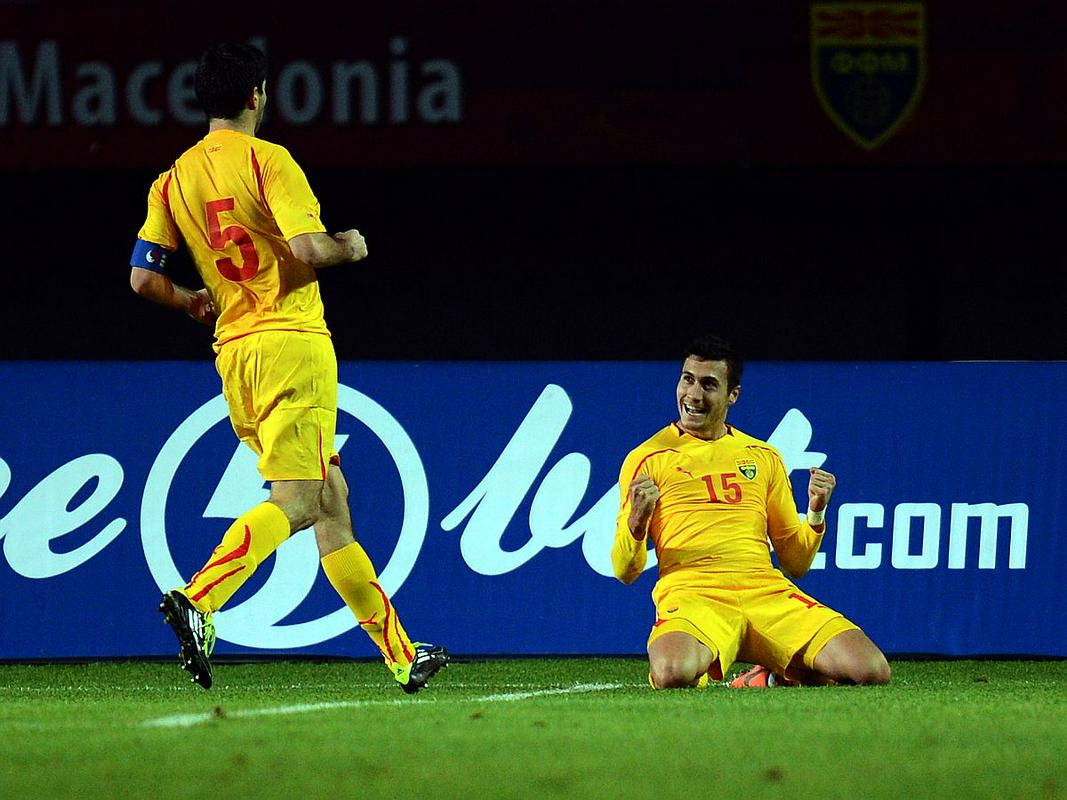 Adis Jahovikj after his debut goal; photo: rtvslo.si