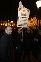 Ljubljana, Trg republike, protest, 11.1.2013