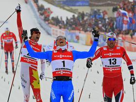 Rus Nikita Kriukov, Norvežan Peter Northug, Kanadčan Alex Harvey