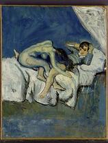 Pablo Picasso: Erotični prizor (znan kot La Douleur), 1900, olje na platnu
