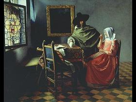 Jan Vermeer van Delft: Kozarec vina (okoli 1661/62)