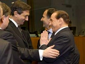 Borut Pahor in Silvio Berlusconi