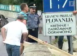 Protestna zapora mejnega prehoda Sečovlje.