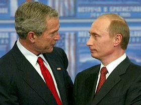 Ameriški predsednik George Bush in ruski predsednik Vladimir Putin