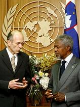 Janez Drnovšek in Kofi Annan