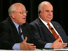 Mihail Gorbačov in Helmut Kohl