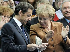Nicolas Sarkozy in Angela Merkel