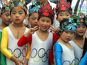 Kitajski otroci promovirajo Olimpijske igre 2008