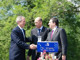 George Bush, Janez Janša in Jose Manuel Barroso