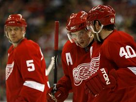 Nicklas Lidström, Pavel Dacjuk in Henrik Zetterberg