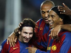 Lionel Messi, Thierry Henry in Ronaldinho