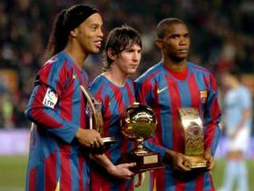Magični trojček Barcelone: Ronaldinho (najboljši igralec na svetu), Lionel Messi (najboljši igralec do 21 let v Evropi) in Samuel Eto'o (najboljši afriški igralec).