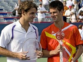 Novak Djoković in Roger Federer