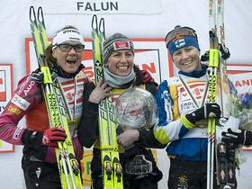 Petra Majdič, Justyna Kowalczyk in Aino Kaisa Saarinen