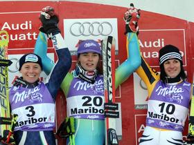 Denise Carbon, Tina Maze in Katrin Hölzl