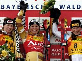 Tina Maze, Anja Pärson in Renate Götschl