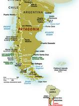 Zemljevid Patagonije