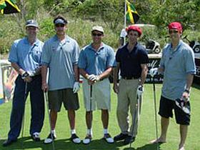 Jeffrey Nordling, Bode Miller, Tom Calabro, Carlos Bernard in olimpijec Jonny Mosley